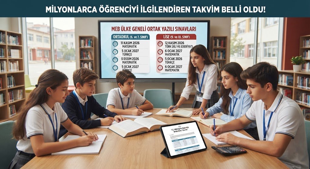MEB Ortak Sınav Tarihlerini Duyurdu!