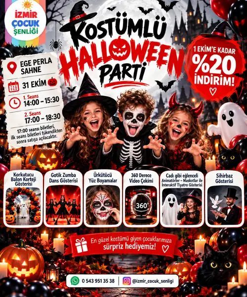 Kostümlü Halloween Show (Çocuklar İçin) - 14:00-15:30